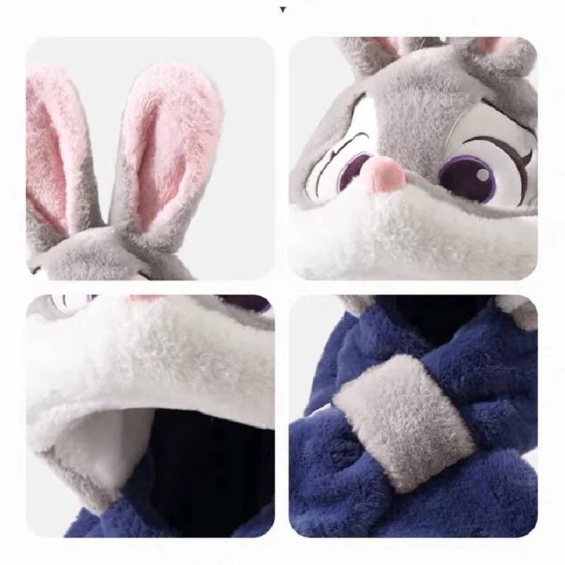 Disney Bunny Ears Plush Hat Scarf Combo Warm Fleece Set Cute Winter Gift for Her Christmas Holiday Cold Weather Fashion