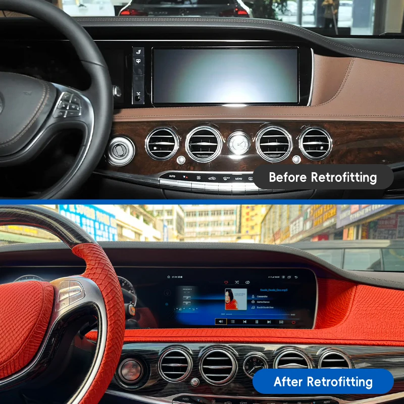 Car Modification Upgrade 2018-2020 W222 Central Control Screen Android Multimedia Suitable for  S-Class 2014-2017 W222