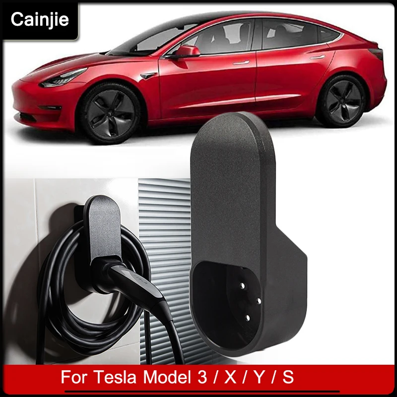 2022 Model3 Car Charger Holder Adapter Support Type 2 Wall Bracket Charging Cable Organizer For Tesla Model S X 3 Y Accessories