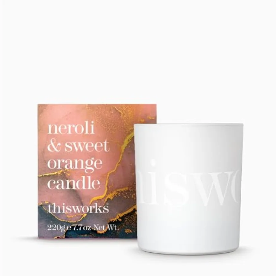 

This Works Neroli and Sweet Orange Candle, 220 gm - Hand Poured and Blended with Essential Oils - Soothing and Uplifting
