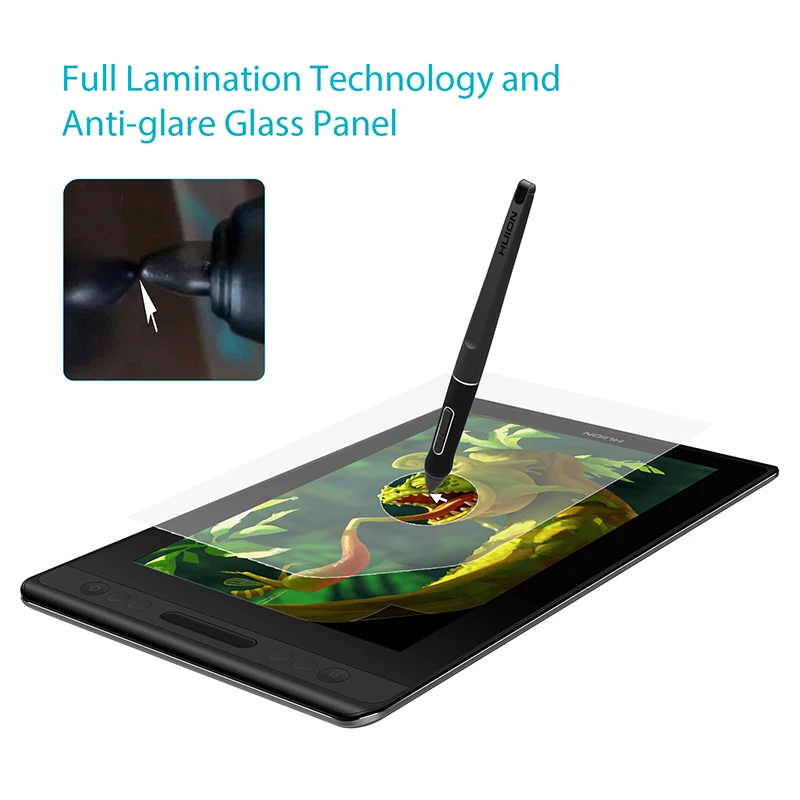 KAMVAS Pro 12 GT-116 Graphics Drawing Monitor Tilt Function Battery-Free Stylus 8192 Pen Pressure - 11.6 Inches