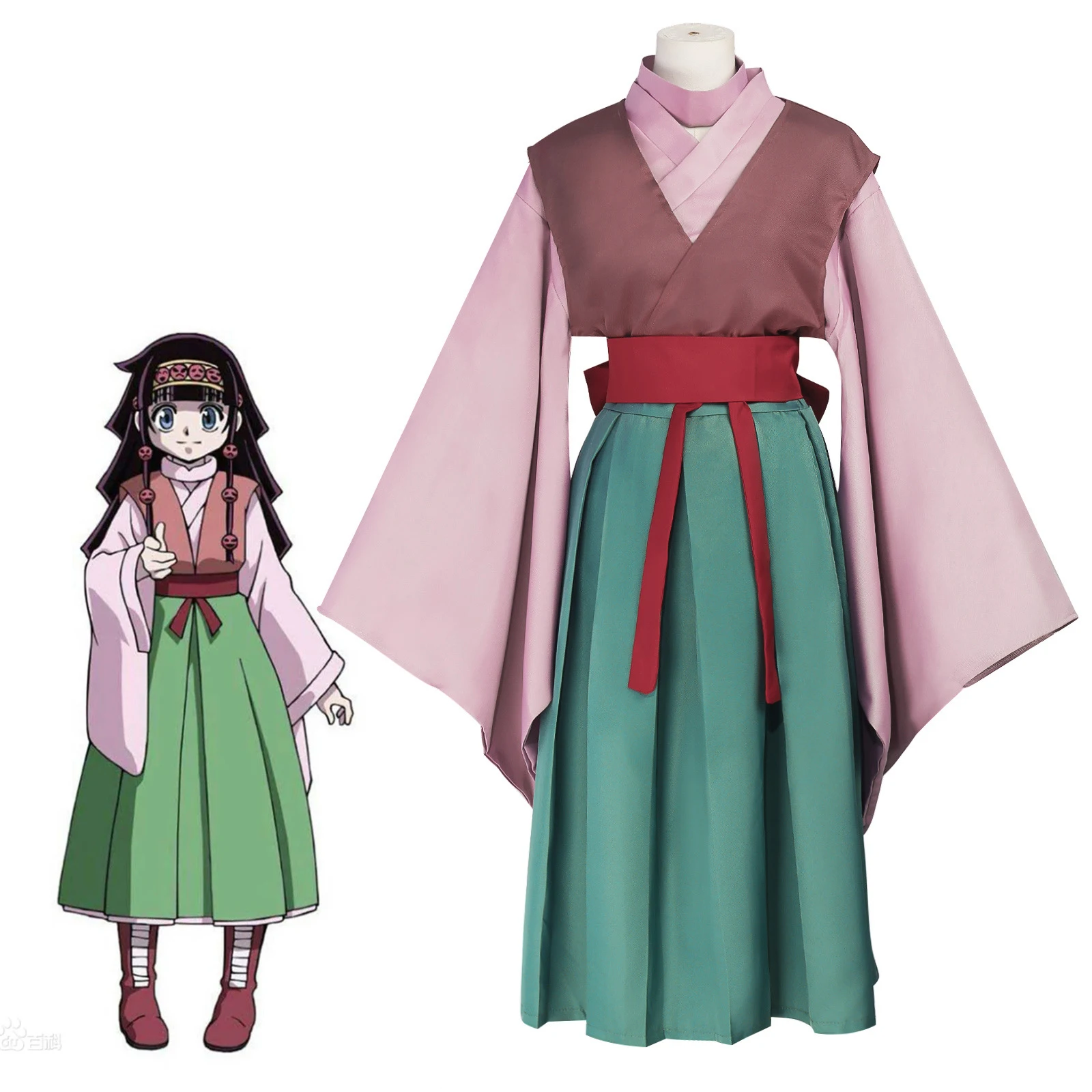 

Anime Alluka Zoldyck Cosplay Costume Aruka Zorudikku Japanese Kimono Uniform Halloween Christmas Carnival Suit