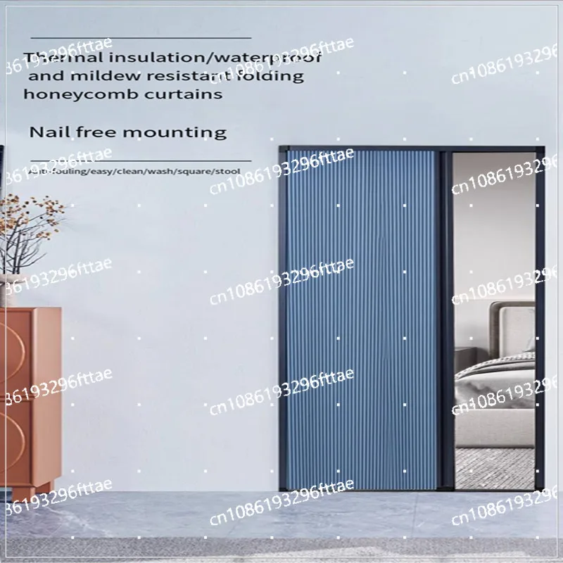 

Custom Folding Curtain Curtain Curtain Living Room Bedroom Kitchen Closet Partition Bathroom Retractable Invisible Door