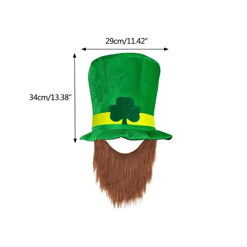 P88A قبعات الجني البرسيم عيد القديس باتريك ديكور حفلة احتفالية أداء المرحلة #6