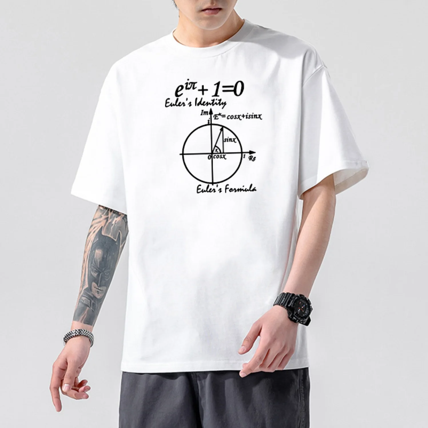 Summer men s T-shirt science mathematics short-sleeved mathematics is very simple and interesting teacher student casual T-shirt