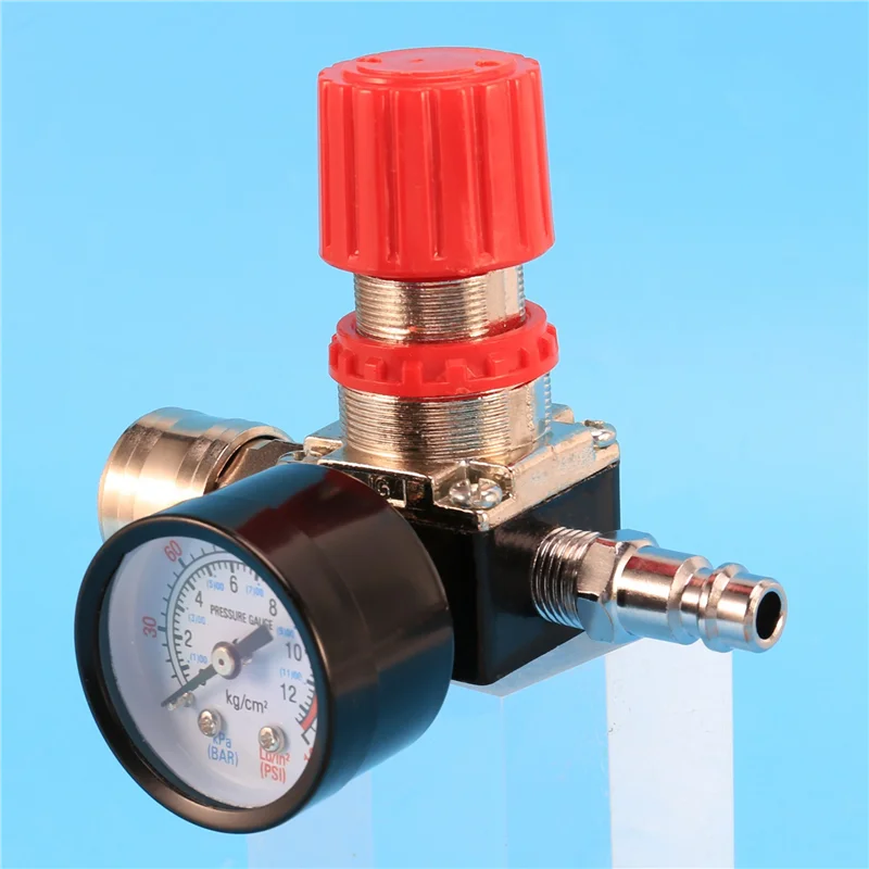 ABMI-3Pcs 1/4 дюйма Регулятор давления Воздушный компрессор Регулятор давления Редукционный клапан 3 отверстия Регулирующий клапан 12 бар,