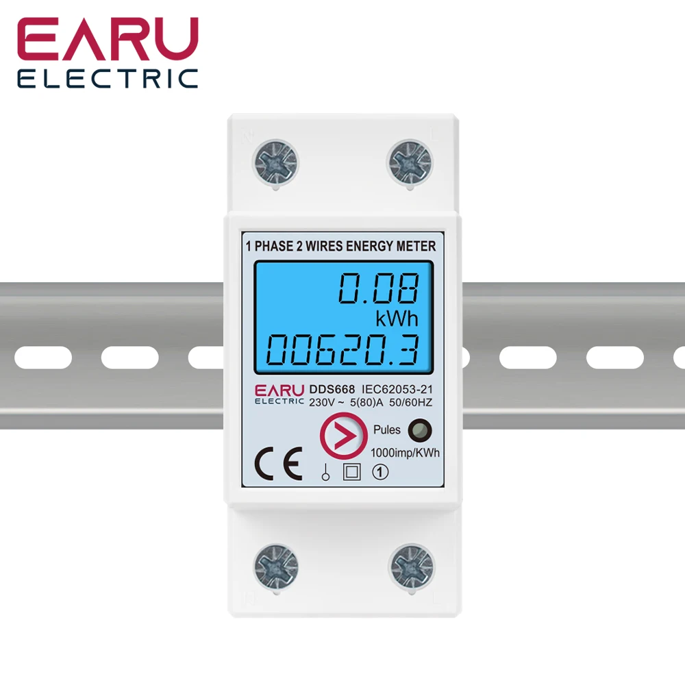 EARU 80A Einphasiger rücksetzbarer Strom-, Spannungs-, Wattstunden- und kWh-Energieverbrauchsmesser, Voltmeter, Amperemeter – Detail 10