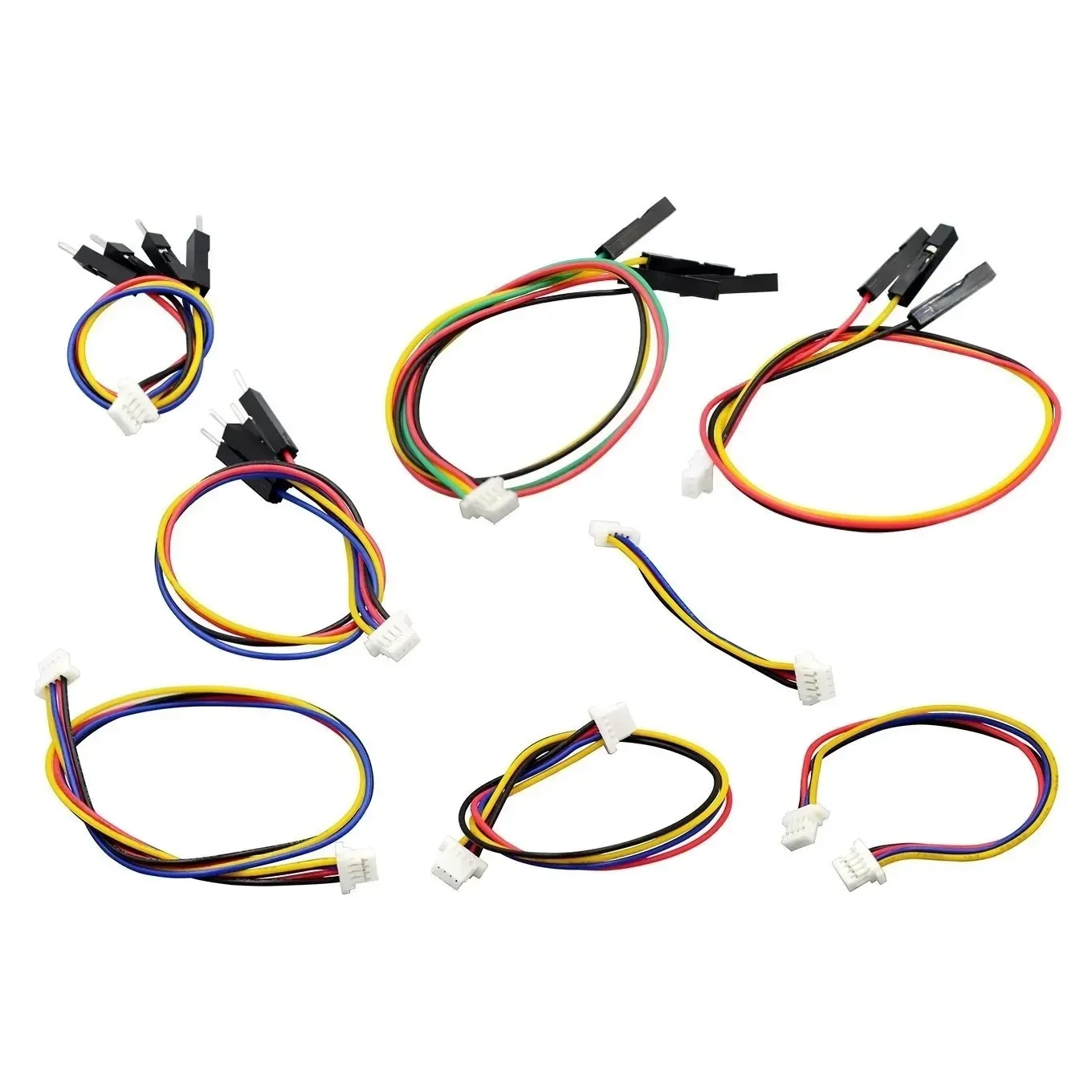 10PCS JST1.0 SH1.0 4pin cable with socket male head Dupont wire For STEMMA QT For QWIIC