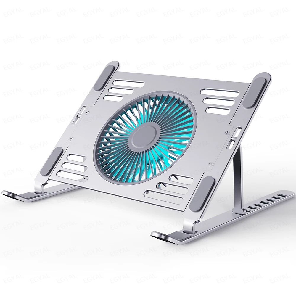 Laptop Stand for MacBook Air 13 2026 Aluminum Alloy Bracket With Cooling Fan Stand for Microsoft Laptop 5 12.4 13.5 13.8 15 Inch