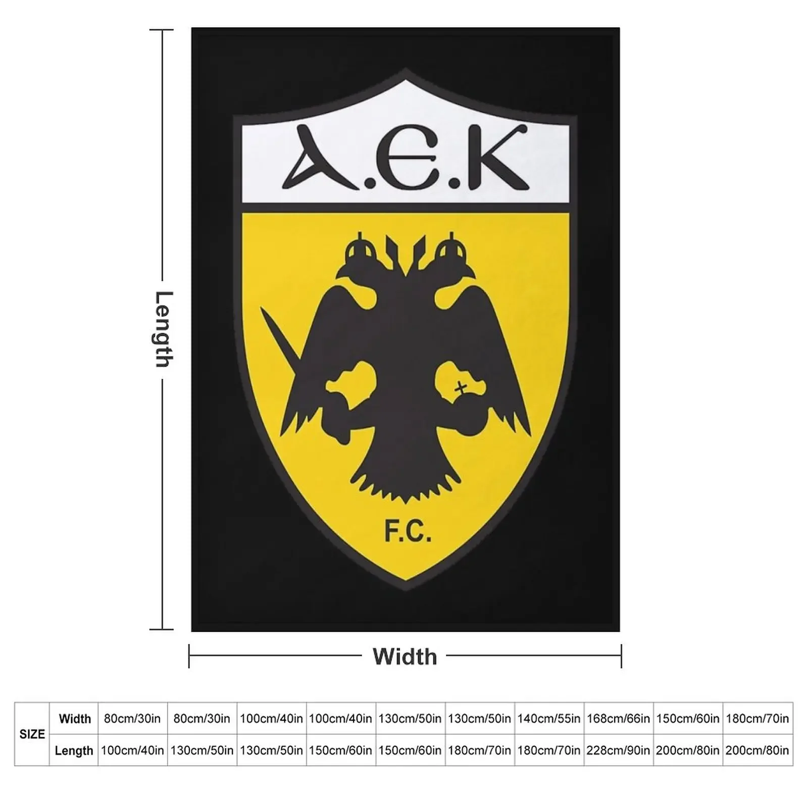 AEK ATHENS Throw Blanket wednesday Luxury St Blankets