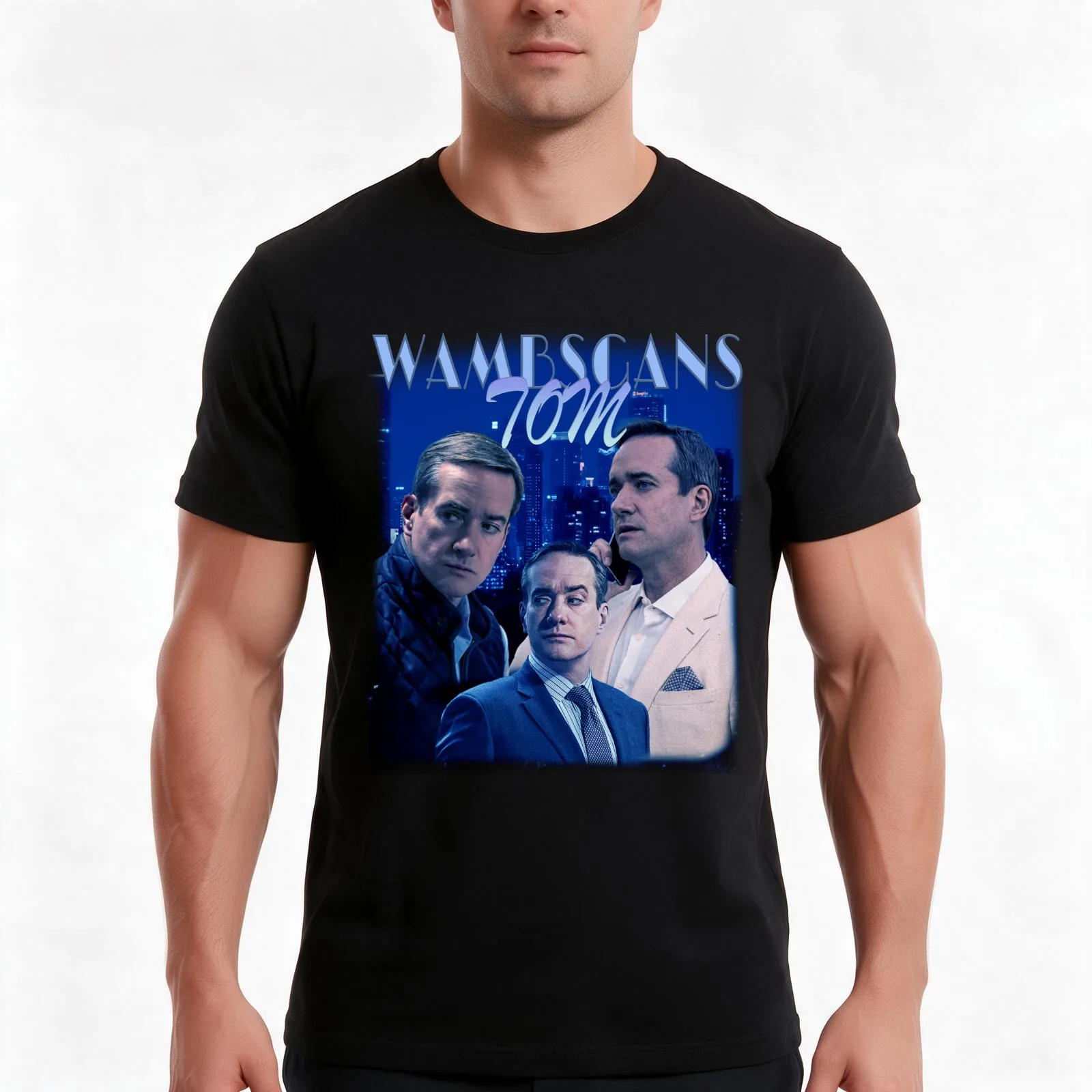 Tom Wambsgans T-Shirt, Summer Casual Cotton Tee, Oversized Streetwear Tops, Vintage Graphic Print, Loose Fit Short Sleeve