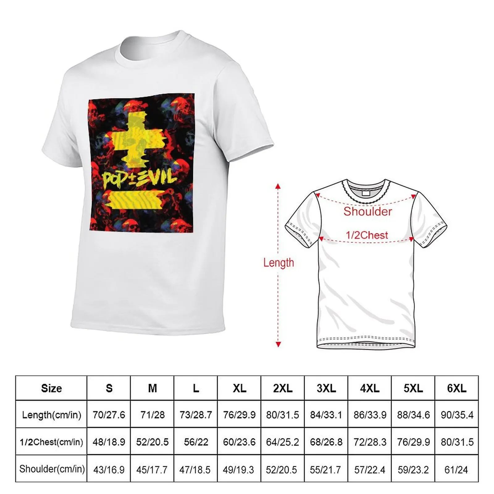 2022 of pop evil Eye Of The Storm T-Shirt t shirts for man slim fit t shirts for man cotton T-Shirt