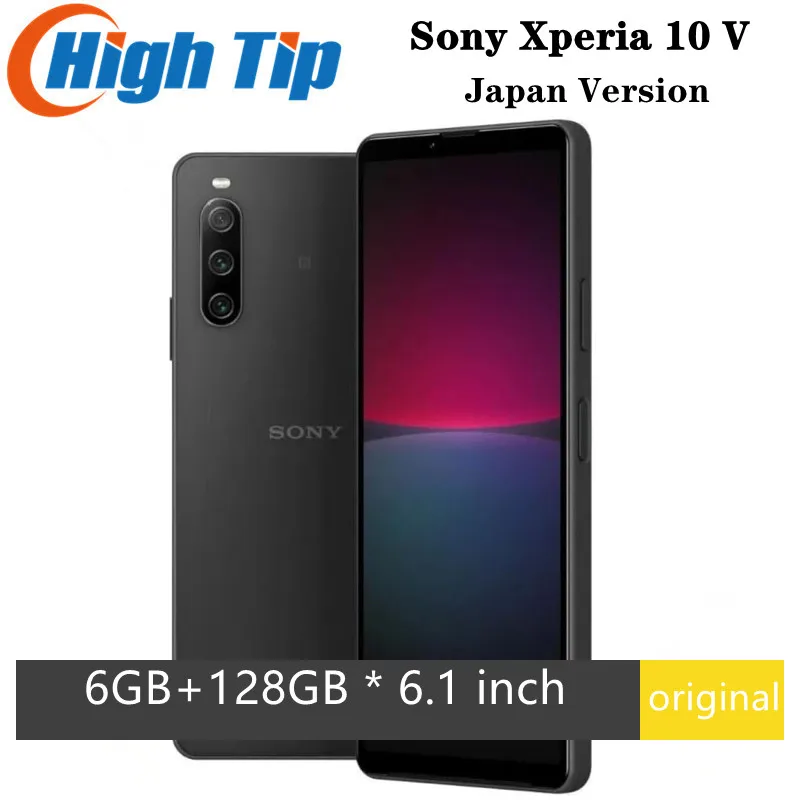 هاتف محمول Sony Xperia 10 V 5G النسخة اليابانية 6GB 128GB ROM 6.1 "OLED Snapdragon 695 ثماني النواة أندرويد هاتف ذكي أصلي