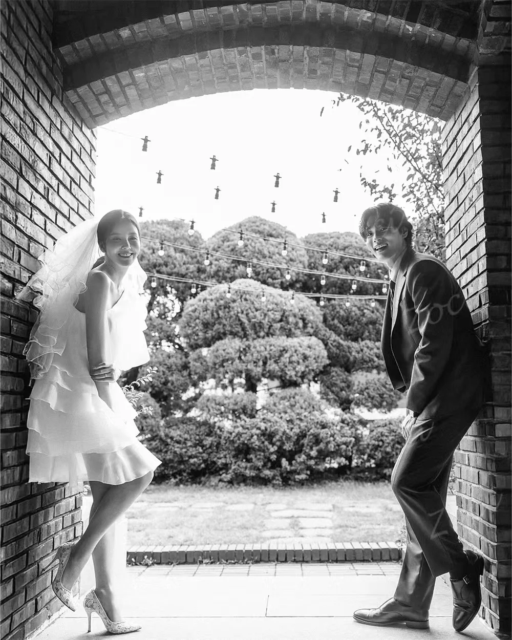 Zoci عاجي A Line الأورجانزا فساتين زفاف مخصصة كوريا العروس كتف واحد زي العرائس طبقات فستان الزفاف التصوير 2026