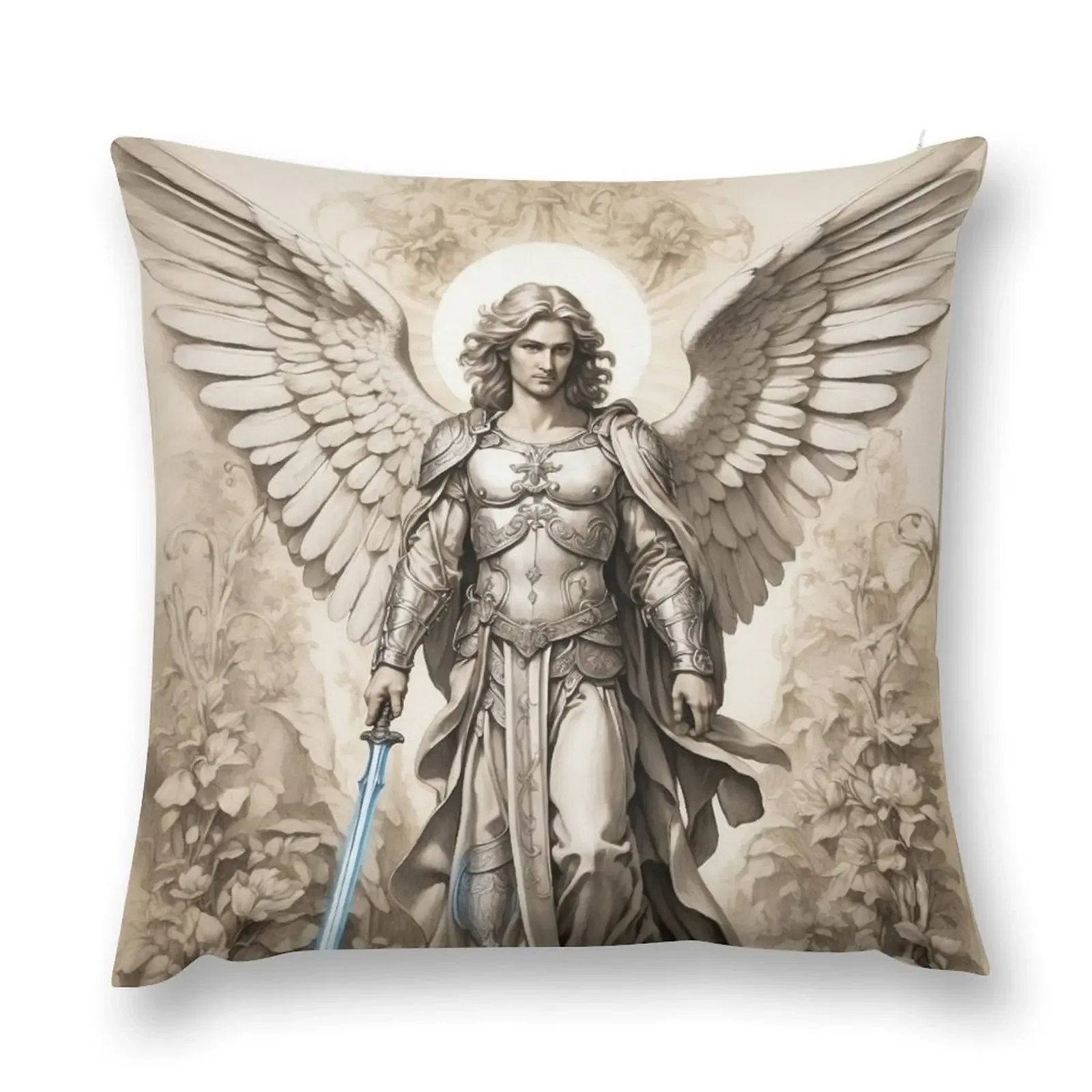 Archangel Gabriel - Beautiful Angel Throw Pillow pillow pillowcase Sofa Cushions Cover pillows decor home pillow