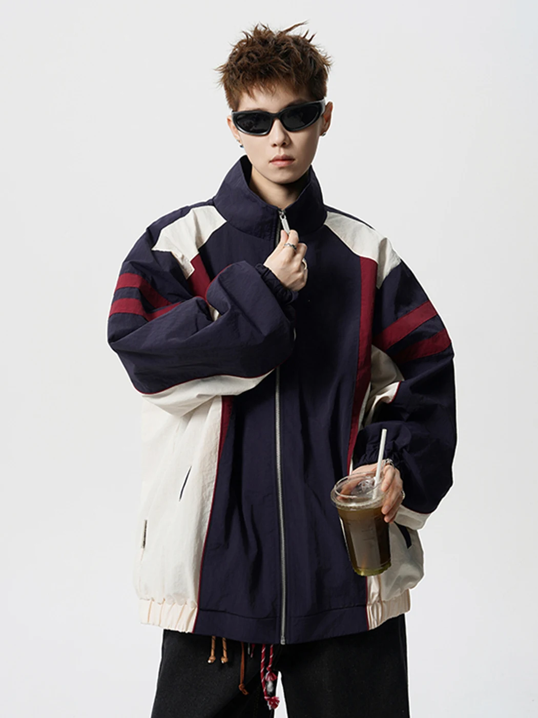 

Мужская куртка-пилот Deconstructed Color Blo в американском стиле Cleanfit: высококачественная, стильная, спортивная, для мотоциклистов, верхняя одежда