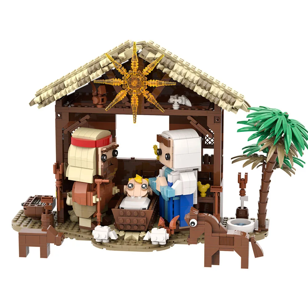 

Jesus Building Block Set, 1000+pcs The Nativity Set, Jesus Building Toy of Faith, Bible Story Jesus Figures, Christian Gift