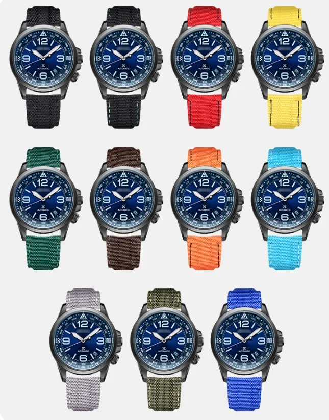 20 mm 21 mm Klettverschluss Canvas Uhrenarmband männlich für Rolex Daytona Omega Seahorse Rudder Bay Seiko Nylon-Uhrenarmband – Detail 1