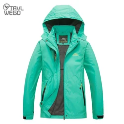 TRVLWEGO Camping Hiking Jacket Women Autumn Outdoor Sports Coats Climbing Trekking Windbreaker Travel Water Splash Prevention