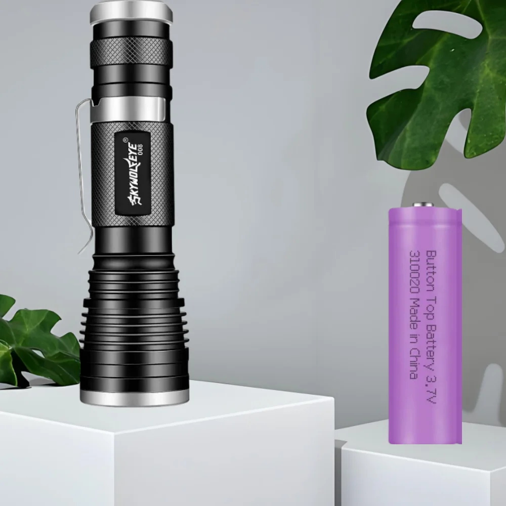 Skywolfeye Flashlight Set Battery Powered High Power Rechargeable Tactical Flashlight  for Camping Emergency