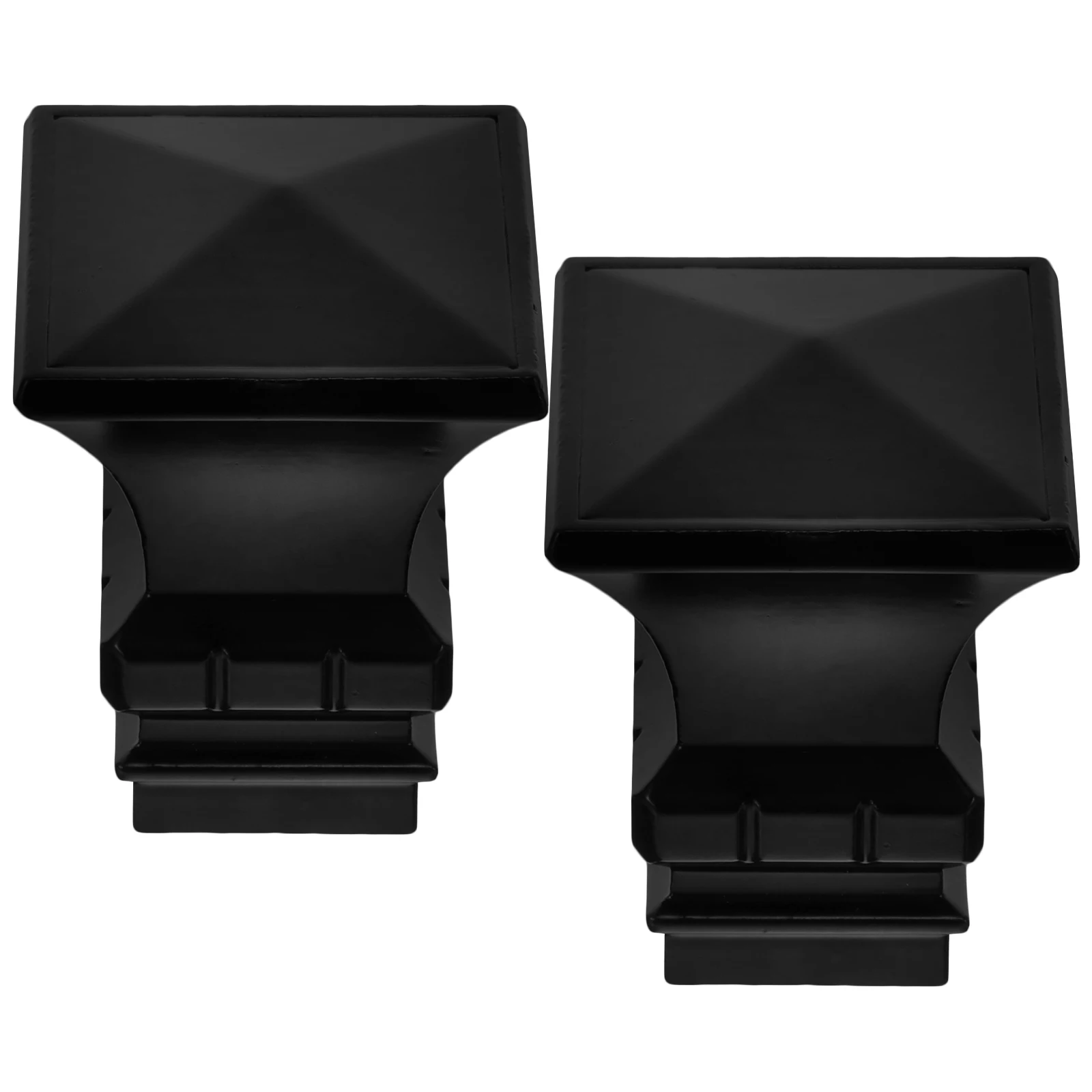 

2Pcs Iron Curtain Rod Finials Modern End Caps Decorative Head Plug for Curtain Rods Living Room Bedroom Drape Rod Finals