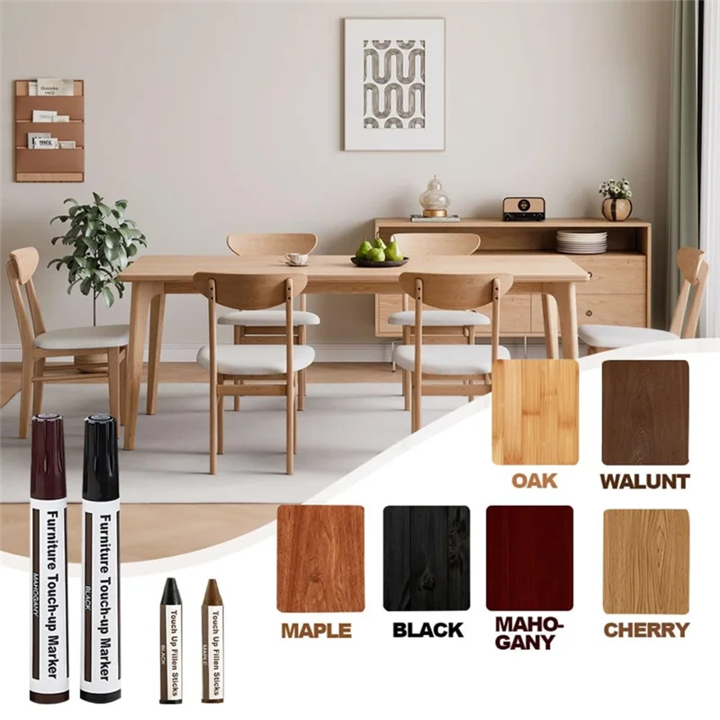 

【ПРЕС-ПРЕП!】Восковые палочки для деревянной мебели, пол, ремонта царапин, пятен, царапин, деревянных полов, столов, столов, карпа