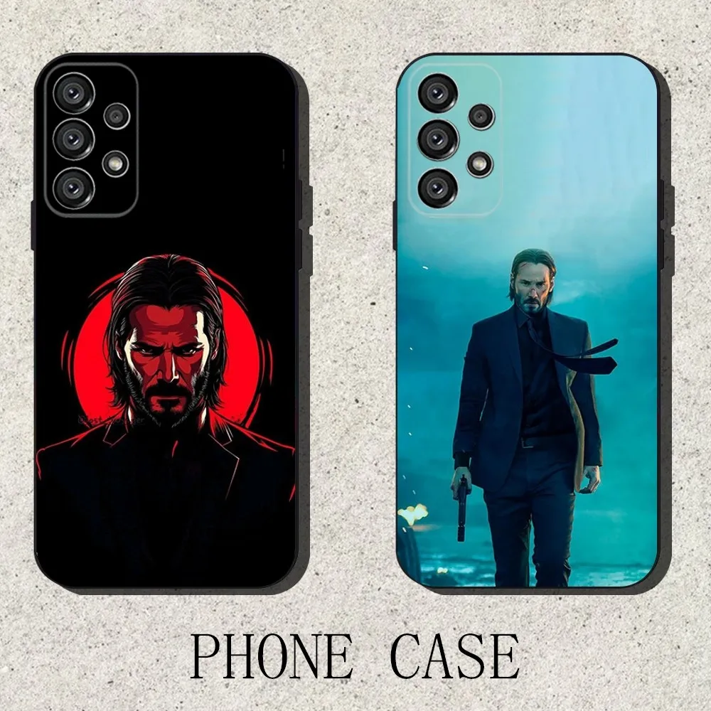 

JohnS W-Wick Phone Case For Samsung S25,S24,S21,S22,S23,S30,Ultra,S20,Plus,Fe,Lite,Note,10,9,5G Black Cover