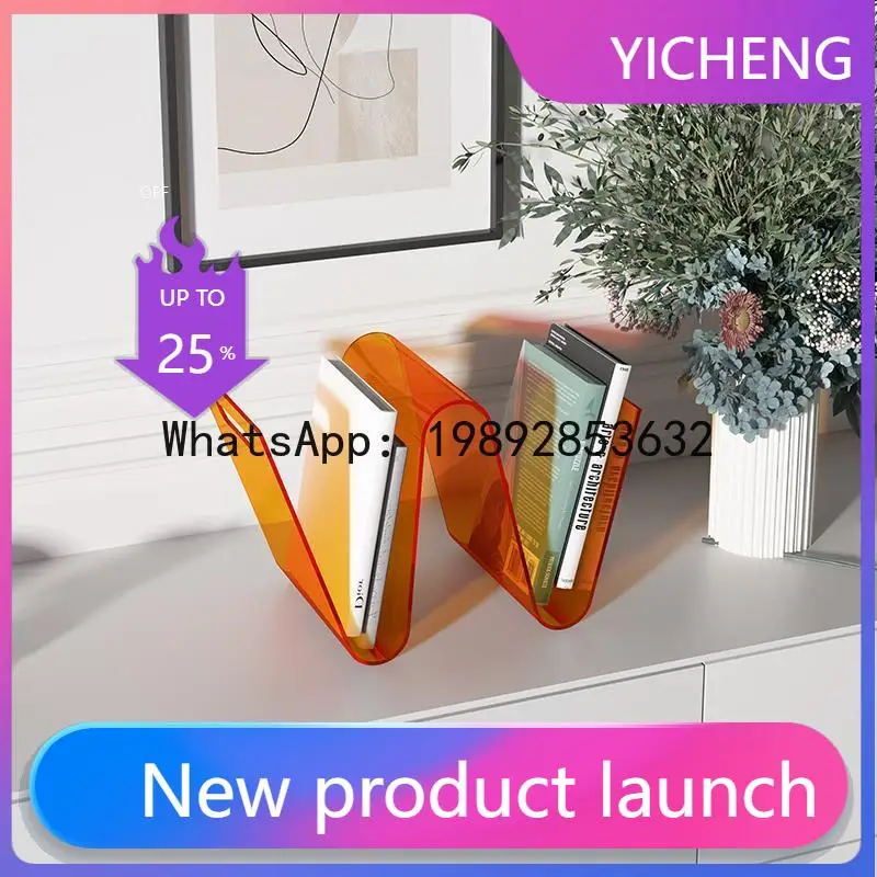 

PYJ Nordic acrylic book shelf storage shelf creative ins wind book stand small bookshelf