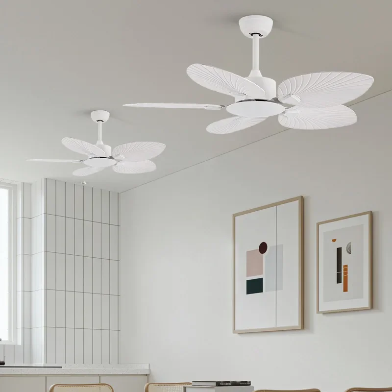 미국 레트로 나뭇잎 팬 가정용 거실 식당 천장 선풍기 상업용 호텔 무소음 전기