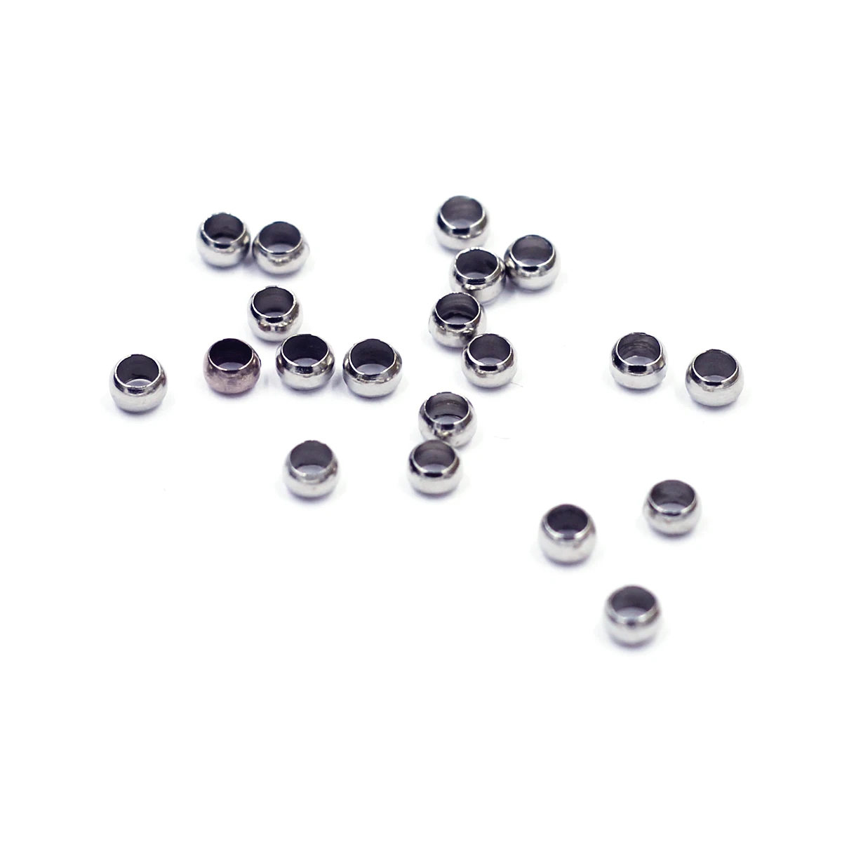 

Silver Tone Ball Crimp End Stopper Spacer Beads Alloy Round 3mm