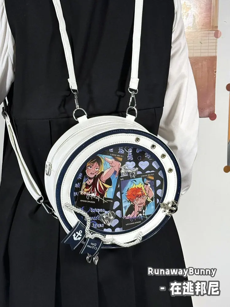 Navy Sailor Lta Bag Two-dimensional Millet Bar Comic Show Star Chasing Round Cute Cartoon One Shoulder Crossbody Backpack Female