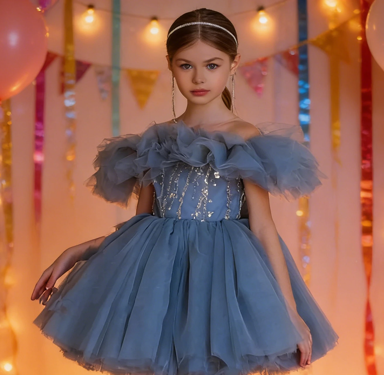 

Elegant Flowers Girl Dress for Wedding Off Shoulder Ruched Mini Skirt Kids Birthday Party First Communion Ball Gowns Custom