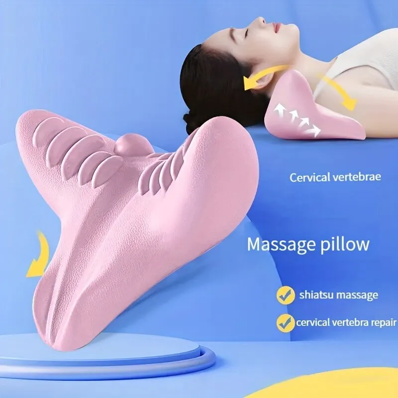 New Gravity Massage Pillow Cervical Vertebra Massager Spinal Traction Device Shoulder Neck Massage Pillow Neck Stretch Pillow