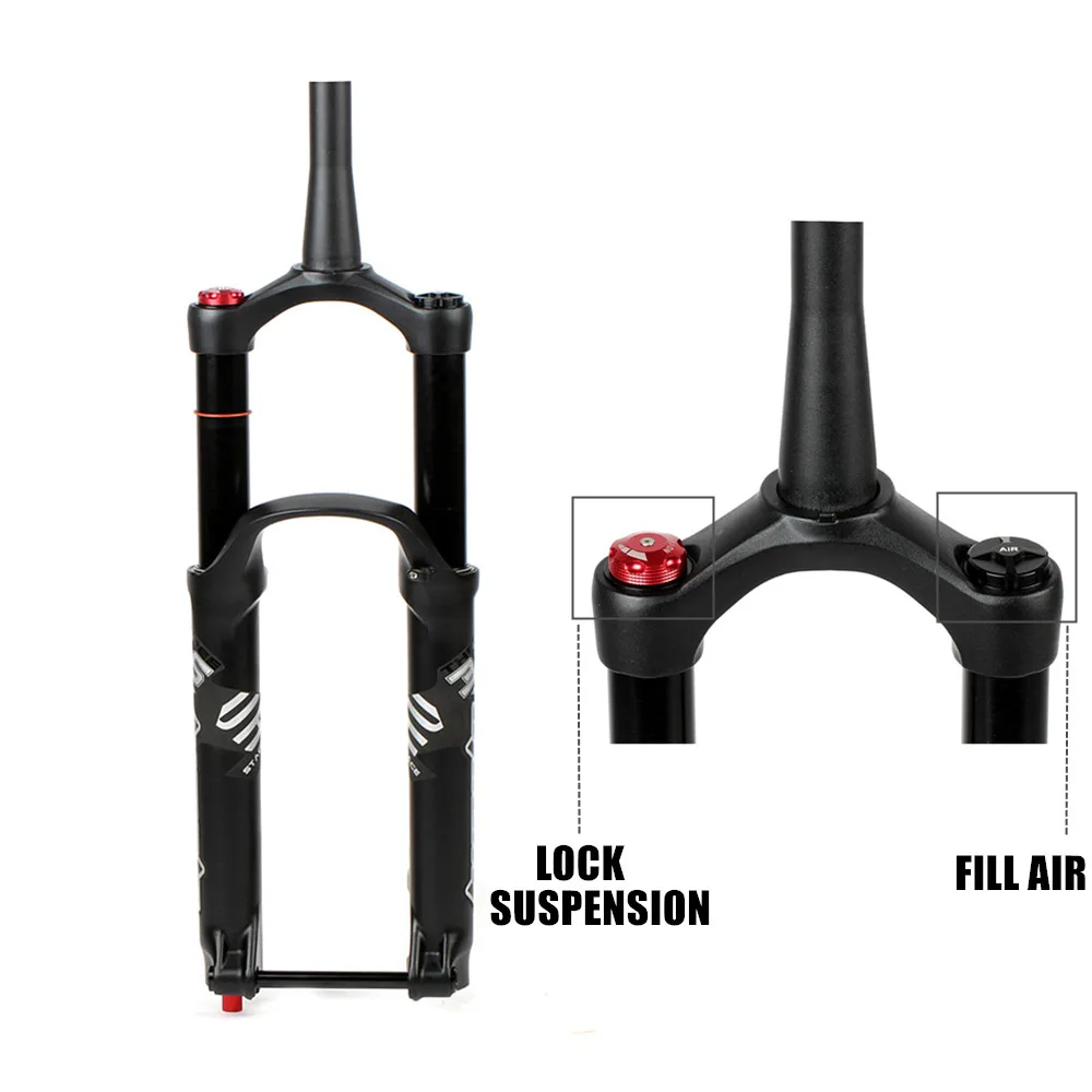 2023 Suspension fork DH AM downhill straight shaft power assist 110MM * 15MM travel 180MM mountain bike Mountain bike air fork