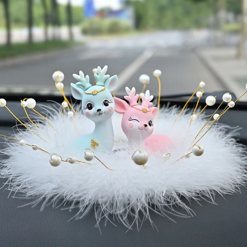 New All the Way Safe Sika Deer Car Dashboard Confession Balloon Interior Decoration Supplies