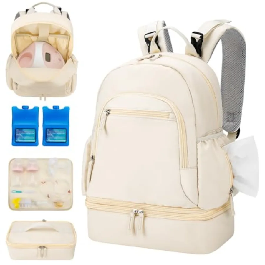 

GDNasist Breast Pump Backpack Fit for Spectra S1 and S2 with Removable Cooler Compartment Pumping Bag for Pump Accessories Brea