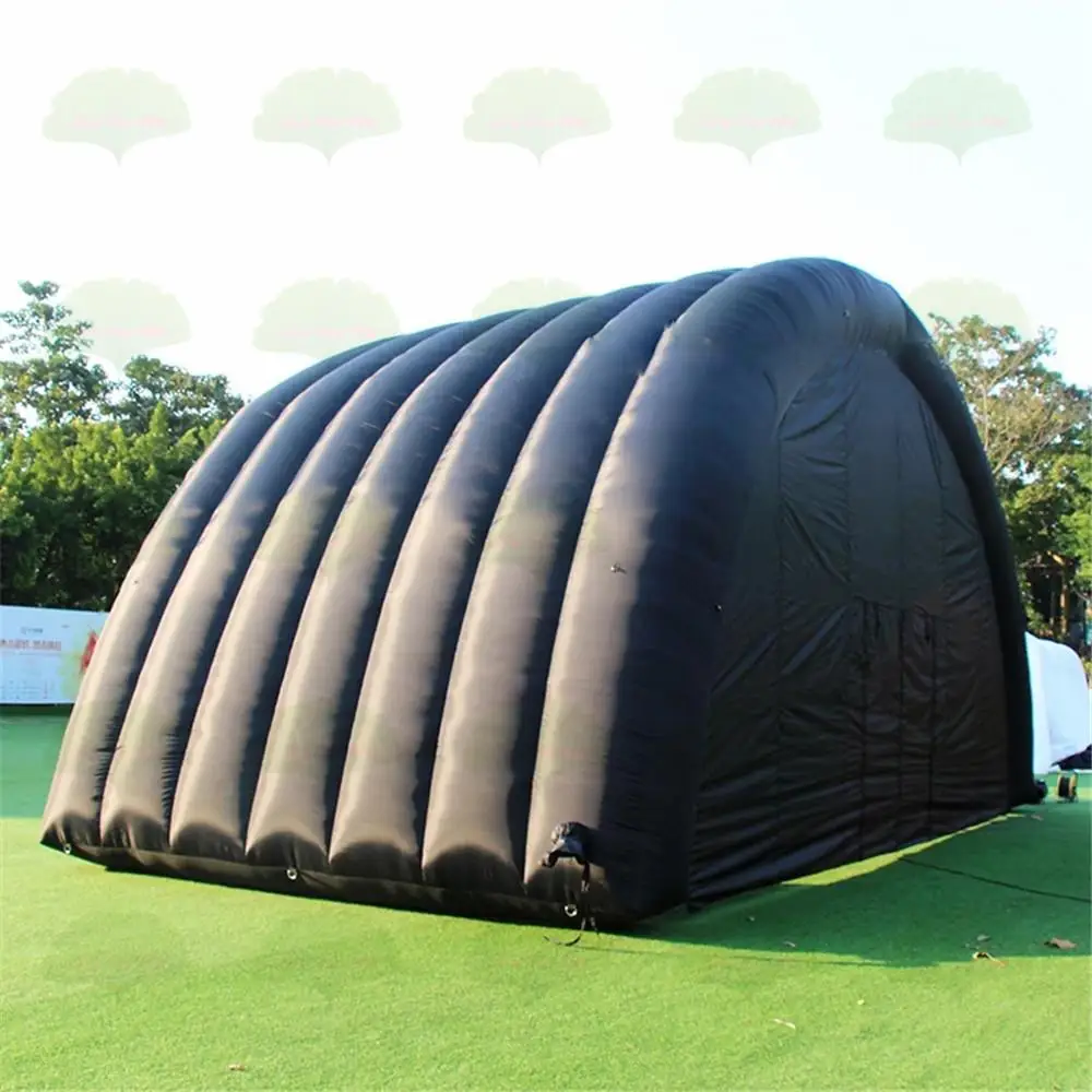 Portable Outdoor black inflatable stage tent rooftop booth Inflatable Stage Cover Marquee concert shelter dome marquee cover