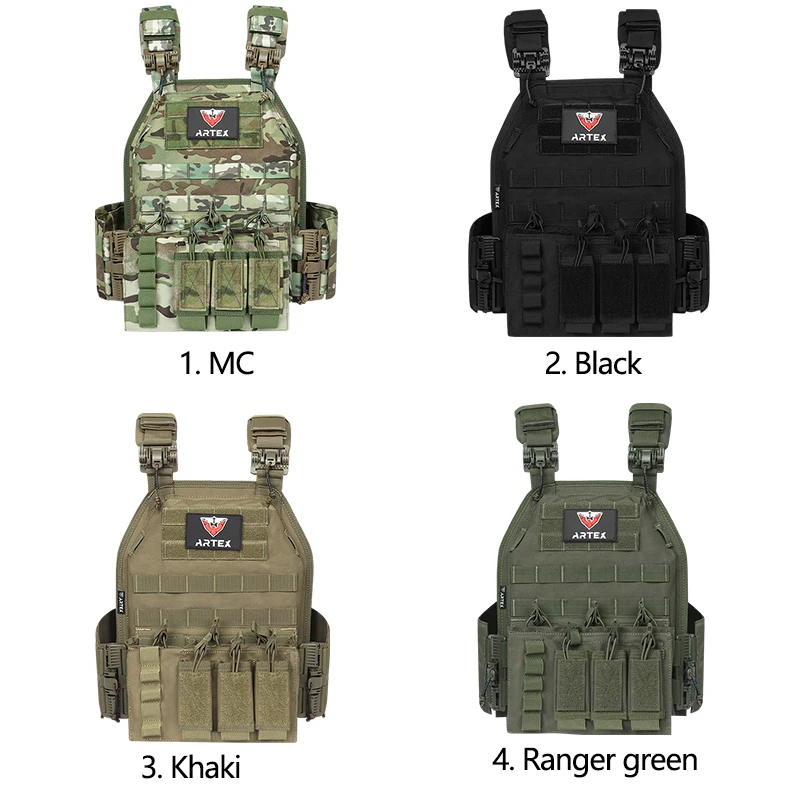 Camouflage Molle Tactic Vest Personal Protective Tactical Gear Ballistic Plate Carrier Tactical Vest quick release Armor Vest