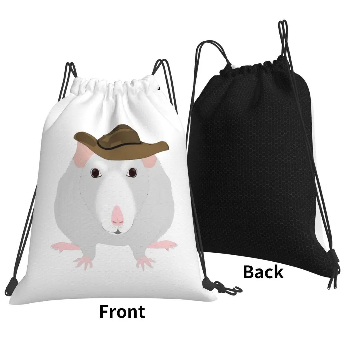 

Rats Backpacks Portable Drawstring Bundle Pocket Storage Bag Book Bags for Man Woman School