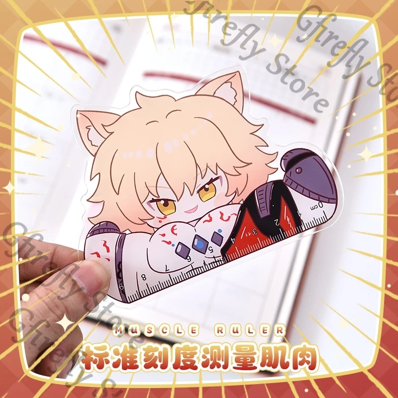 Anime Ruler Acrylic Mydei Muscle Straightedge Stationery Colleagues High Quality Q Version Pectorales Honkai: Star Rail Gift