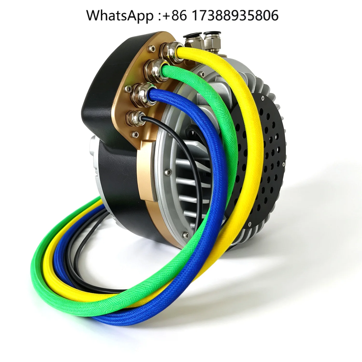 Golden Motor 11kW 72V IP65 160N.m Axial Flux Design High Thrust Brushless PMSM Flange Mount Heavy Lift  Electric Motor