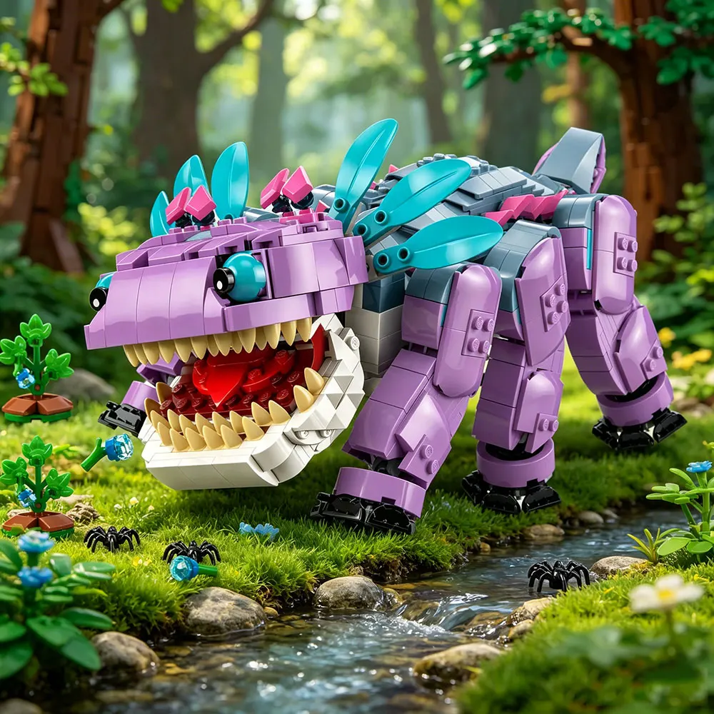 

1084PCS Creative Klombo Building Blocks With 2 Figures Assemble Bricks Set Awesome Animal Toy Gift For Adult Teens