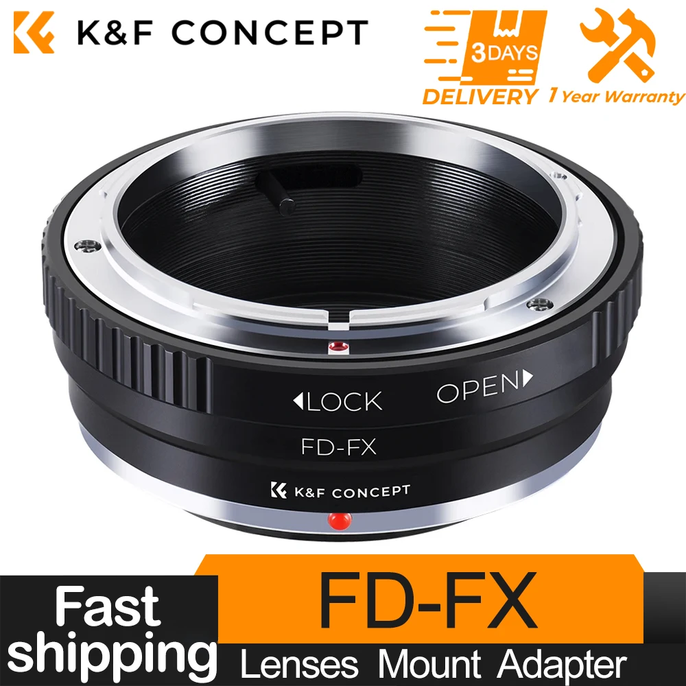 K&F Concept FD-FX Lens Adapter Ring for Canon FD Mount Lens to Fujifilm FX Mount Cameras for Fuji X-A1, X-A2 X-A3 X-E1 X-E2 X-E3