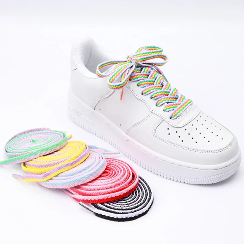 Air Force Shoelace One Women Small Shite Shoes Macaron Mandarin Duck Flat AJ1 Stitching Color Men Trend Sneaker Shoes Lace Shoe