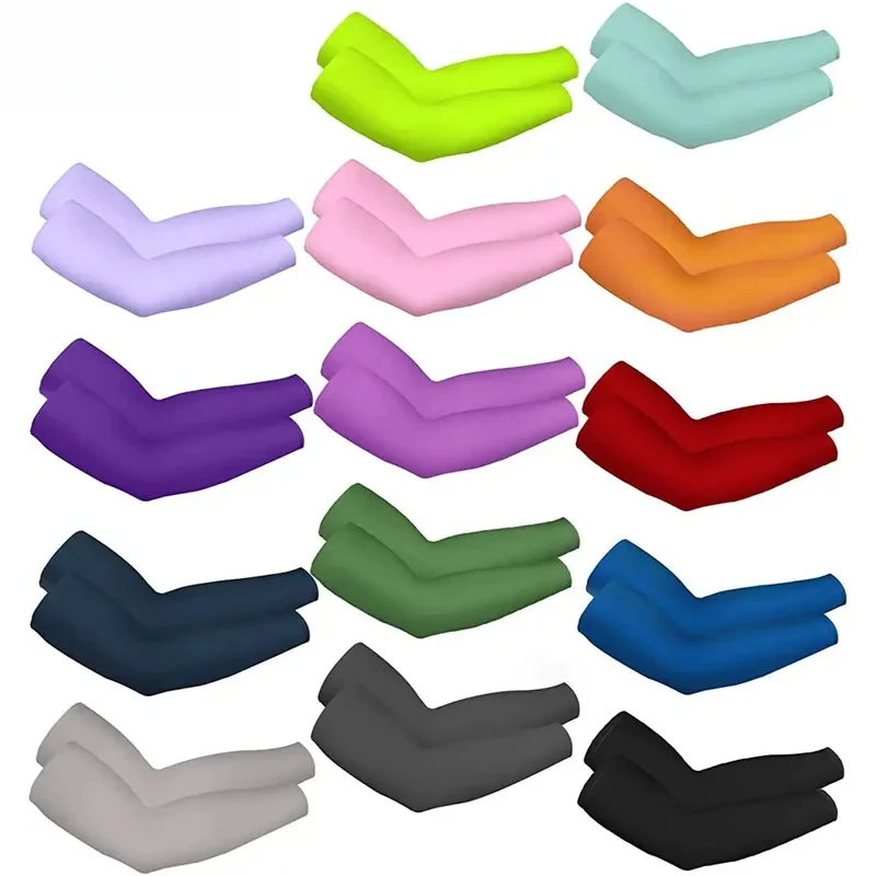 1/2Pair Unisex Cooling Arm Sleeves Cover Sports Running UV Sun Protection Outdoor Men Fishing Cycling Quick Dry Arm Warmer