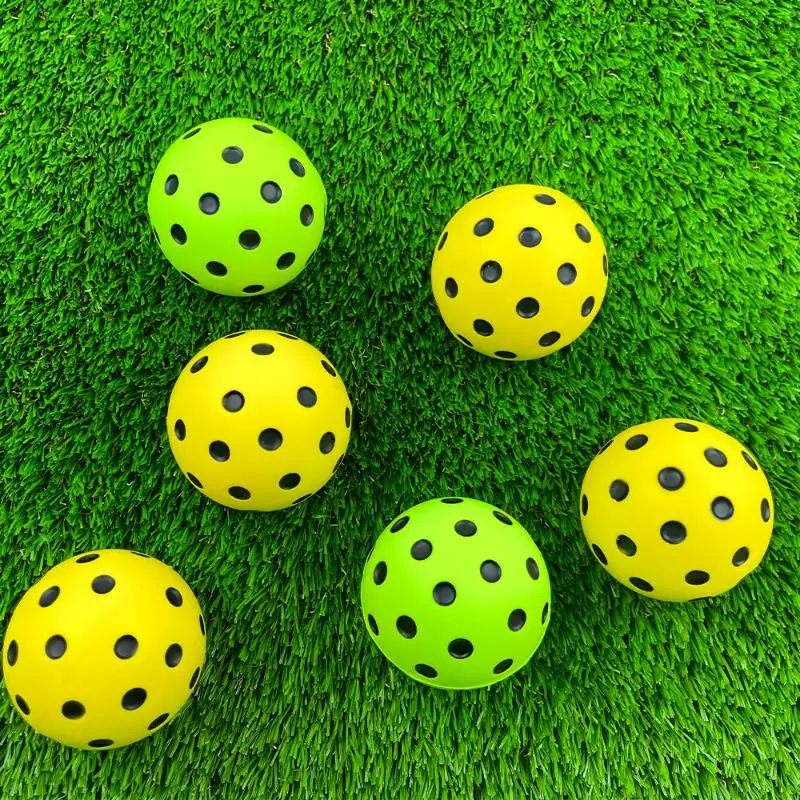 PU Foam Shock Absorption Pickleball 74MM High Elasticity Quiet for Indoor Outdoor All-age Training Entertainment view 2