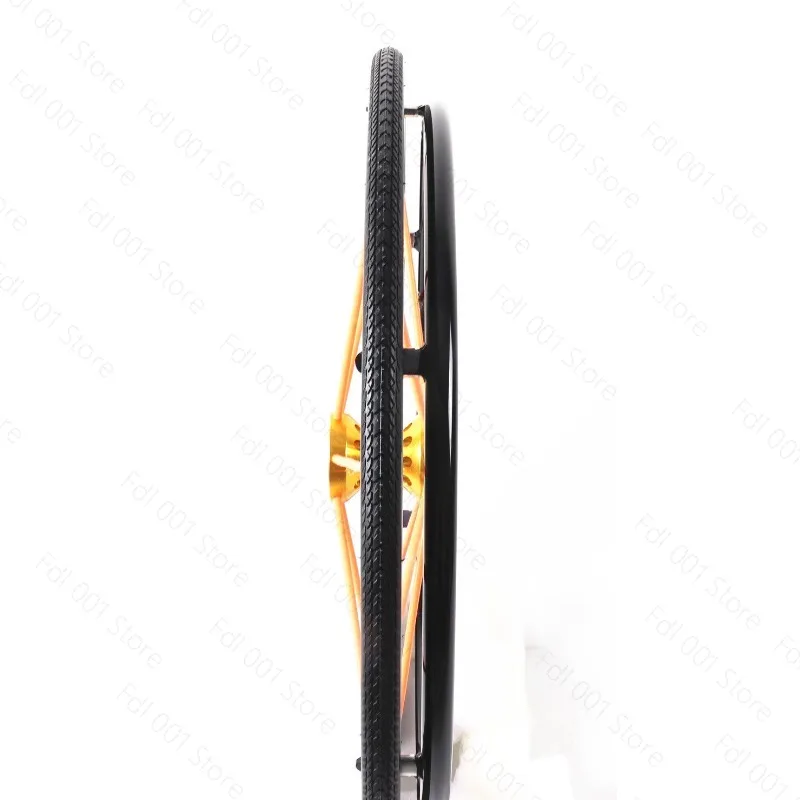 24 Inch Quick Release Rear Wheel Assembly For Sport Leisure Wheelchair Pneumatic Tire 24-1