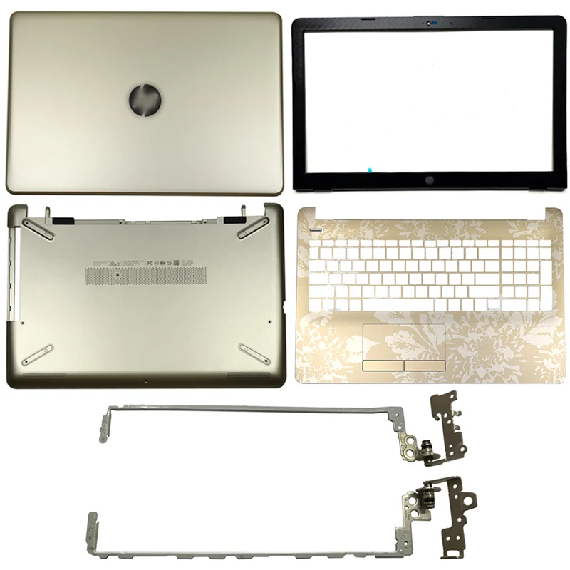 

Gold Laptop LCD Back Cover/Front bezel/Hinges/Palmrest/Bottom Case For HP 15-BS 15T-BS 15-BW 15Z-BW 250 G6 255 G6 924893-001