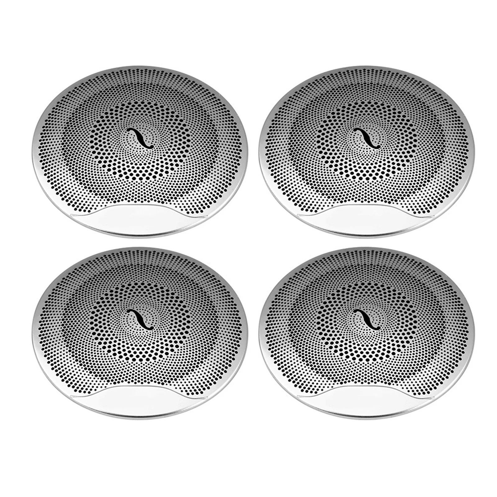 4pcs Car Door Speaker Cover Trim Stainless Steel Loudspeaker Cap Fit For Mercedes Benz E C GLC Class W213 W205