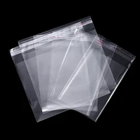 100pcs/Lots Transparent Self Sealing Adhesive Pouch OPP Bag Plastic Storage Bags With Hang Hole For Jewelry Display Package